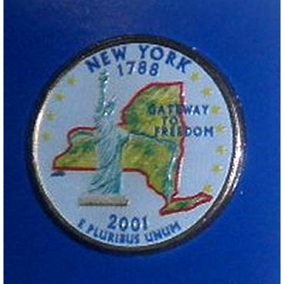 NEW YORK COLORIZED QUARTER & FIRST DAY COVER BY POSTAL COMMEMORATIVE SOCIETY - Picture 3 of 4
